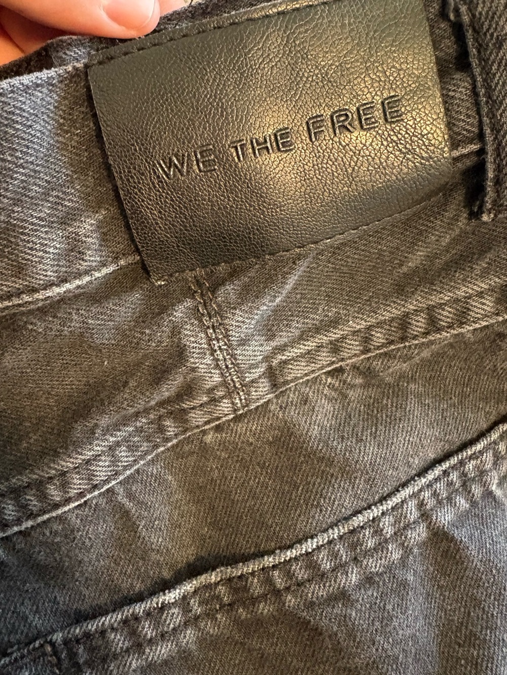 Free People We The Free Montana Undone Hem Short Black Lights Out - Picture 6 of 9